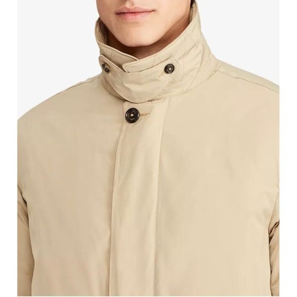 🔥499 Polo Ralph Lauren Water Repellent Commuter Coat Khaki Big & Tall Size 1XB - Picture 3 of 10